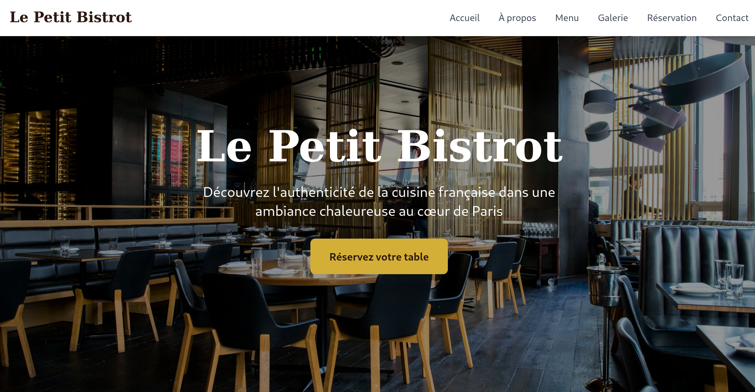 Exemple de site vitrine pour artisan
